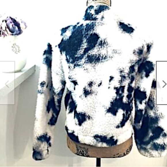 Wild Fable Women Teddy Jacket Sherpa White Blue XS - Picture 6 of 12